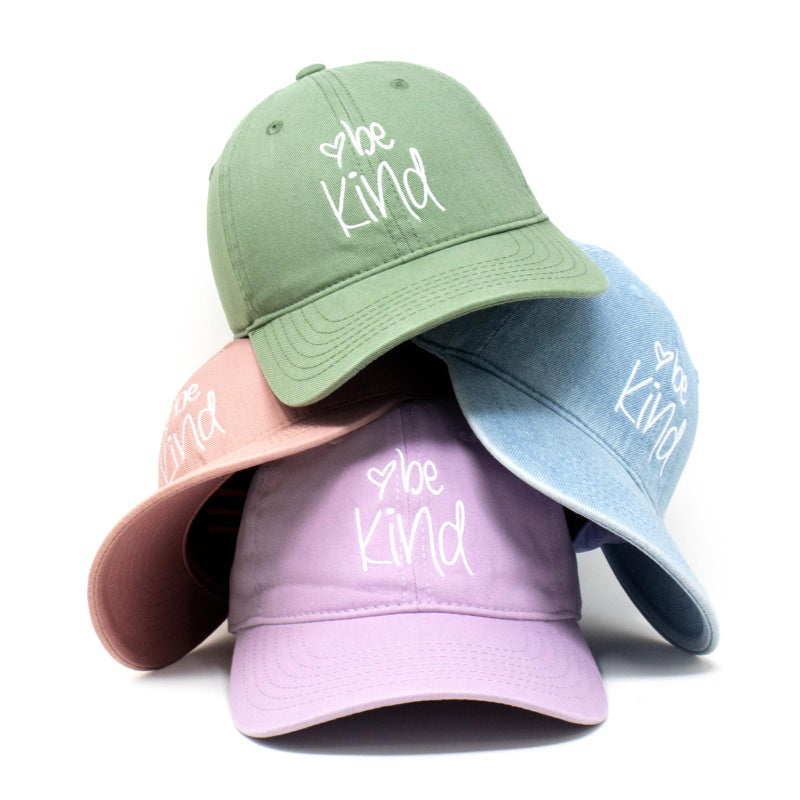 CHOK.LIDS Be Kind Trendy Womens Baseball Cap Unisex Fashion Cotton Polo Style Fun Inspirational Saying Seasonal Headwear (Light Grey) - Image 3